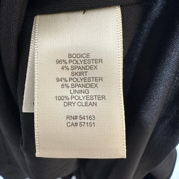 NWT Eliza J Satin Twist Sheath Dress Black Size 18 - Picture 5 of 7